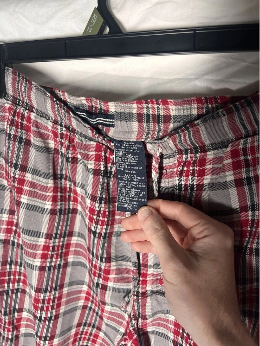 Nautica Sleepwear Red Flannel Pajama Pants Size Medium